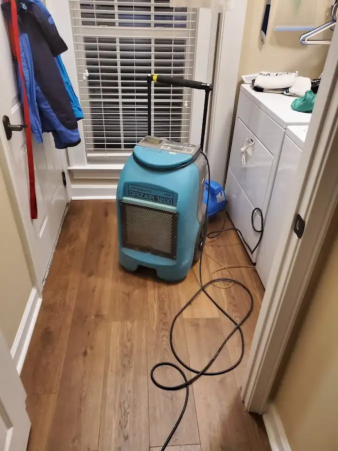 Commercial dehumidifier deployed for Crawl Space Restoration in Clayton